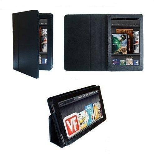 Elsse Premium Folio Case for Kindle Fire 7 inch Tablet Cover - Black (Not Compatible with Kindle Fire HD)