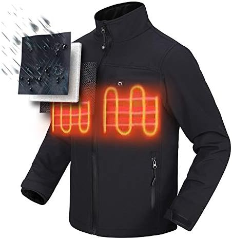Heated jacket Men Winter Outdoor Battery Heating Coat for Hiking Camping Hunting Warm Jacket,4XL