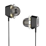 Mxstudio Dual Drivers Wired Earphones Heavy Bass In-ear Hi-fi Headphones with Microphone
