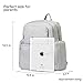 Diaper Bag Backpack for Mom or Dad with Stroller Straps, Changing Pad, Insulated Pockets, Waterproof Baby Diaper Bag, Organizer Pouches, Nappy Tote Bag for Girls or Boys | SoHo Manhattan Silver Gray