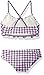 Kanu Surf Girls' Lilly Check Flounce Bikini Swimsuit