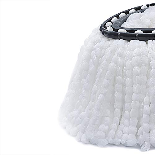 Microfiber Mop Head Refill for Spin EasyWring Mop Replacement Head, White (3 Pack)