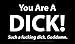 Witty Yeti's You Are a D**K Offensive Business Card 25 Pack. Spread Fun to Friends & Enemies Alike! Funny Gag Gift, Prank & Joke for Fraternities, Naughty Adults Against Humanity & Dirty Santa Parties