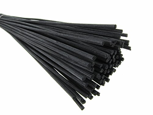 Breath Me TM 50pcs Elegant Black Natural Reed Diffuser Refill Sticks 12 inch for Aroma Fragrance
