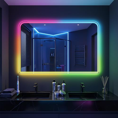 Antok LED Bathroom Mirror Dimmable Anti-Fog RGB Multicolor