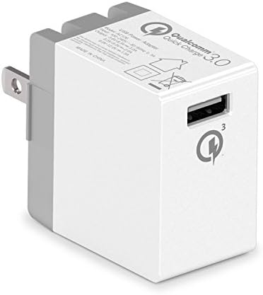 Quick Charge 3.0, Skiva 18W USB Wall Charger (Quick Charge 2.0 Compatible) PowerFlow QuickCharger for Samsung Galaxy S7 S6 Edge Plus, Note 5 4, Google Nexus 6, LG G5 V10, iPhone [Model:AC136]