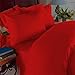 Elegance Linen 1500 Thread Count Wrinkle Resistant Ultra Soft Luxurious Egyptian Quality 3pc Duvet Cover Set, Solid, Full/Queen, Red