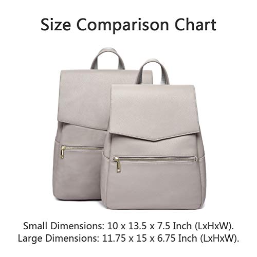 HaloVa Diaper Bag, Baby Nappy Backpack, Premium Leather Women's Travel Bag, Mommy Maternity Shoulder Bag with Baby Changing Pad, Stroller Straps and Milk Bottle Pouch, Light Gray, Small - Thumbnail 4