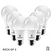 RAY Electrico LED Light Bulbs -A19, 800-Lumens, 2700-Kelvin, 9W (60W Equivalent) E26 Medium Base, Non-Dimmable, Long Lasting Warm White Light (6 Pack, 2-Year Warranty)