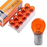 GKmow 10 PCS Car Brake Light Bulbs, 1141 Flat Feet