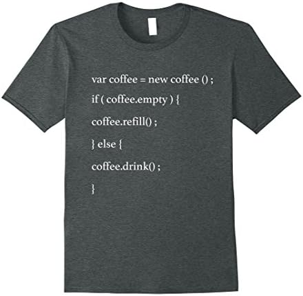 Men's CODING T SHirt Love Coffee 2XL Dark Heather