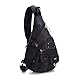 LINSHI TASKS 15 Inch Tactical Sling Backpack Book Bag for Men Women Black