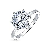 2.75CT Solitaire CZ Engagement Wedding Ring Thin Band Cubic Zirconia Sterling Silver, Gold Or Rose Gold Plated Silver