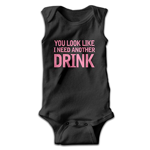 Michael Conti YOU LOOK LIKE I NEED ANOTHER DRINK Sleeveless Baby Romper Cotton Toddler Playsuit Boys Girls Clothes