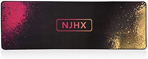 NJHX Large Mouse Pad with Non-Slip Rubber Base，Extended Mouse Pad Keyboard Pad Waterproof Gaming Mouse Mat with Stitched Edges for Gaming Office Work, 35.4 x11.8 inch 4mm Thick