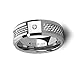 Thorsten Royce Tungsten Carbide Contemporary Metal Wedding Band Ring with Single Diamond and Carbon Fiber Inlay 8mm Wide by from Roy Rose Jewelry