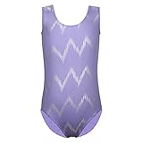 Leotard for Girls Gymnastics Toddler Ballet Dance Shiny Waves Pattern 2-11T