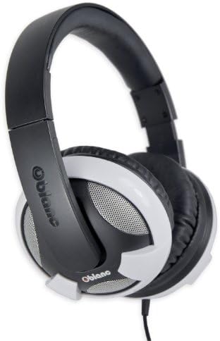 Syba SY-AUD63052 Over Ear Stereo Headphone with In-line Microphone and Amplifier for Mobile, White