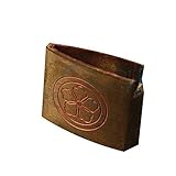 Shijian Brass Standard Habaki Engraved Lucky Leaf Pattern for Samurai Swords