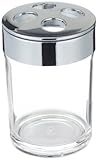 Carnation Home Fashions Clear Acrylic Tooth Brush Holder with Chrome Trim