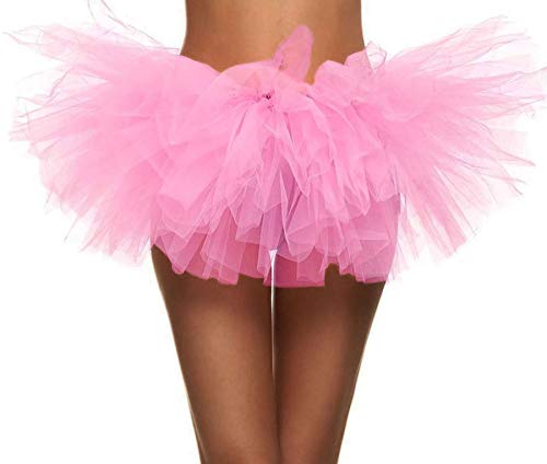 Pink Tutu Women Retro 5 Layered Ballet Warrior 5K, 10K Fun Dash Run Tutu  Skirt 80S Outfit For Women Tutus, Light Pink On Galleon Philippines