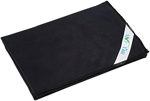 Fast Drying Absorbent Towel,Micro Fiber Towel and Carry Pouch (black)
