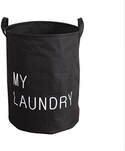 Foldable Laundry Basket Polyester Storage Bag Hamper Waterproof Toys Organizer Tidy Clothes Holder White - intl