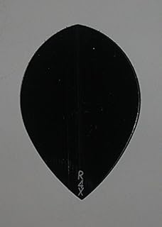 US Darts - 3 Sets (9 Flights) Xtra Strong Ruthless R4X Pear Shape Black Dart Flights