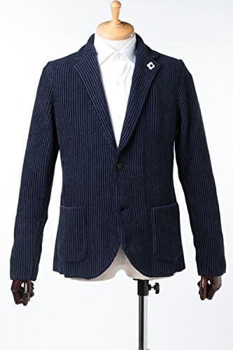Amazon ラルディーニ Lardini テーラードジャケット ニットジャケット ブルー メンズ Ieljm19 Ie 並行輸入品 Xl ブルー コート ジャケット 通販