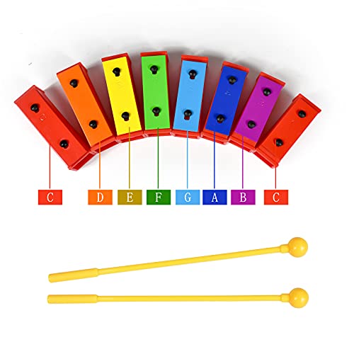 ENNBOM 8 Notes Chromatic Xylophone Glockenspiel Resonator Bells with Yellow Case Pricepulse