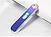 Shiningshopping USB Lighters Metal Rechargeable Windproof Flameless Electronic Arc Cigar Cigarette Lighter No Gas USB Charging Lighters (Purple)