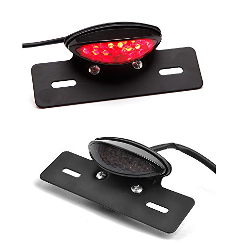 Black Motorcycle Tail Brake Stop License Plate Light LED Integrated Taillight Brake Light For Harley Honda Yamaha Bobber Suzuki