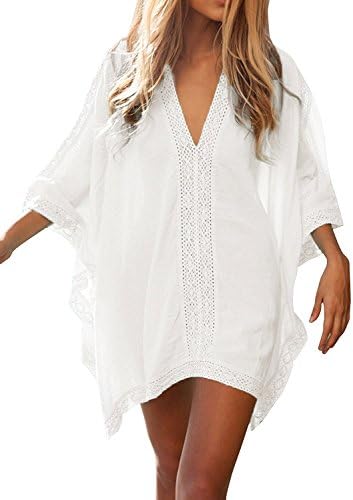 MingYu Womens Solid Oversize Beach Cover Up Swimsuit Bathing Suit Beach Dress