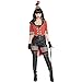 AMSCAN Vintage Cropped Red Ringmaster Jacket Freak Show Halloween Costume Accessories for Women, One Size
