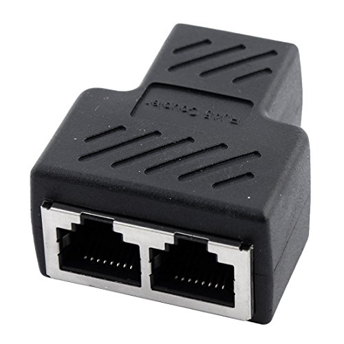 uxcell RJ45 1 to 2 Port Female to Female Network Ethernet Socket LAN Splitter Adapter