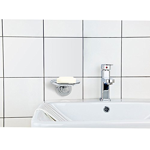 BOPai Elegant Suction Soap Dish,Powerful Vacuum Suction Cup Soap Holder,Bathroom Kitchen - Thumbnail 4