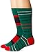 Stance Men's Unit 32 Holiday Stripe Arch Support Classic Crew Sock, Green, M