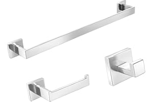 Acebond 3 Piece Heavy Duty Wall Mounted Towel Racks for Bathroom, Porte Serviette Mural, Support Serviette a Main, Bathroom S