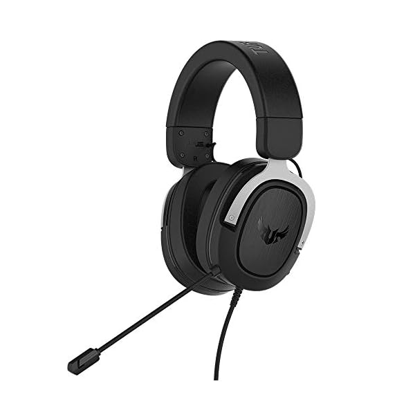ASUS-TUF-Gaming-H3-Gaming-Headset-for-PC-PS4-Xbox-One-and-Nintendo-Switch-with-50-mm-Drivers-71-Surround-Sound-Deep-Bass-Lightweight-Design-and-Durable-Headband ASUS TUF Gaming H3 Gun Silver Gaming Headset with virtual 7.1 Surround, Tough stainless-steel headband and fast cooling…