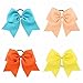 FASOTY 20PCS 8'' Large Cheer Hair Bows Ponytail Holder Elastic Hair Ties For Women and Girls
