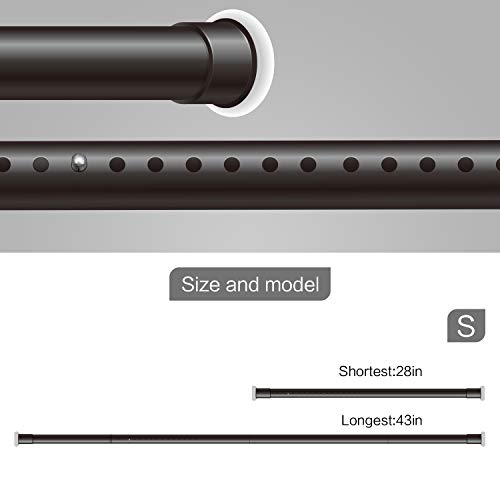 1 Vailge+Drilling+Adjustable+Bathroom+Pole+Black