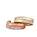 Thick Roll Crystal 18k Gold Plated Earrings Stud Women Jewelry + 925 Sterling Silver Earnuts Gs0462
