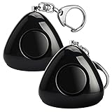 ANRUI 2 Pack 120dB Personal Alarm - LED Flashlight SOS Emergency Keychain Safety Alarm for Women Kids Students Night workers Explorer Anti-theft Alarm Policeman Recommend (Black)