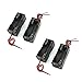 Saim Wire Leads Plastic Battery Storage Case Holder for 4 x 1.5V AAA Battery 2-Layers Pack of 4 primary