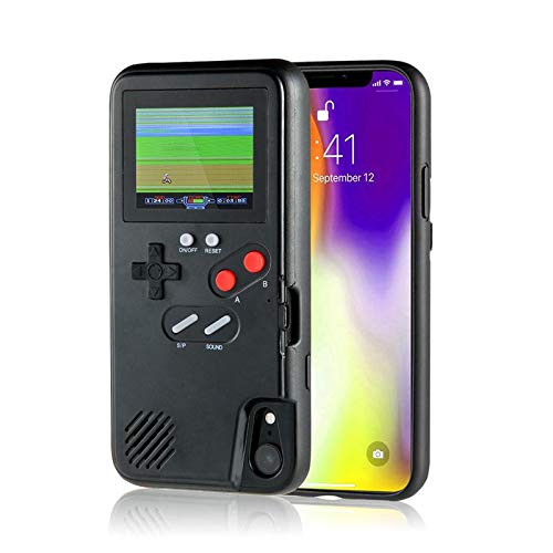 KOBWA Gameboy Case for iPhone,Retro 3D Gameboy Design Style Silicone Cover Case with 36 Small Games,Color Screen,Video Game Cover Case for iPhone X/MAX,iPhone8/8 Plus,iPhone 7/7 Plus,iPhone 6/6Plus