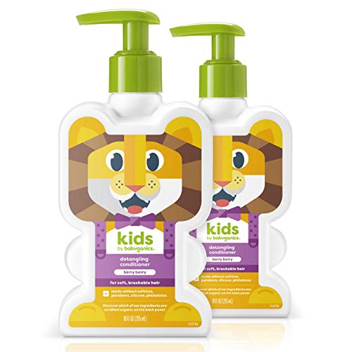 Babyganics Kids Conditioner, Berry Berry, Tear-Free, 10 Fl Oz (Pack of 2)