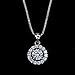 UMODE Jewelry 0.75 Ct Round Clear Cubic Zirconia CZ Halo Pendant Necklace 18