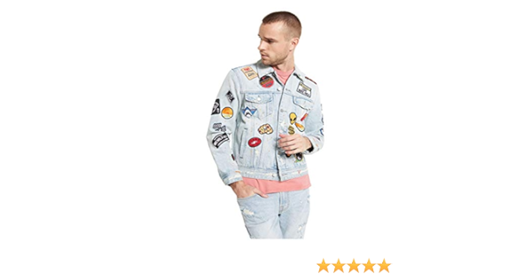 guess graffiti denim jacket