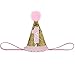 Perktail Glitter Dog First Birthday Cone Hat Mini Doggy Cat Kitty Birthday Party Hats (Pink Gold)