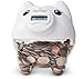 CISCO The Digi-Piggy Digital Coin Counting Bank - 2 Pack (1 Pink and 1 White)